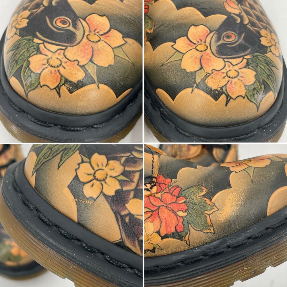 Dr. Martens x Evisu Wagara 1460 Tattoo Sleeve Japanese Koi Fish Boots Size US 7 - Picture 15 of 15